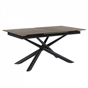 Masa dining extensibila maro/neagra din ceramica 90x160(220) cm Seyfert Bizzotto