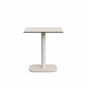 Masa dining exterior alba din metal 68x68 cm Dina Kave Home