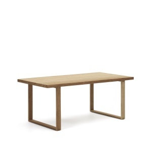 Masa dining exterior maro din lemn 90x180 cm Canadell Kave Home