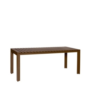 Masa dining exterior maro din metal 80x191 cm Haus Hubsch