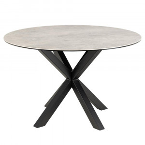 Masa dining gri/neagra din ceramica 119 cm Heaven Style Quiet Object
