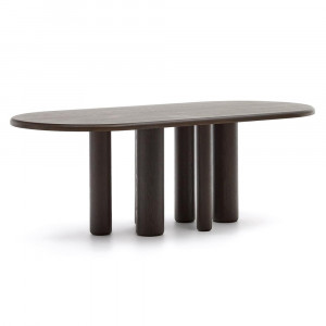 Masa dining maro inchis din lemn 105x220 cm Mailen Kave Home