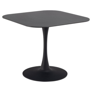Masa dining neagra din ceramica 90x90 cm Malta Quiet Object