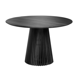 Masa dining neagra din lemn 120 cm Jeanette Kave Home