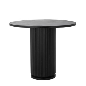 Masa dining neagra din lemn 90 cm Porto Bloomingville