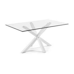 Masa dining transparenta din metal 90x160 cm Argo Kave Home