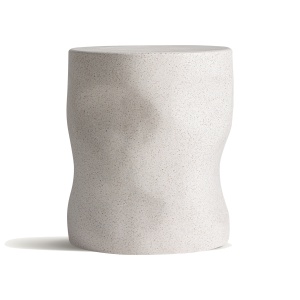 Masa laterala alb antic din ciment 33 cm Derath Vical Home
