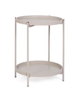 Masa laterala bej din metal 42 cm Herdys Bizzotto