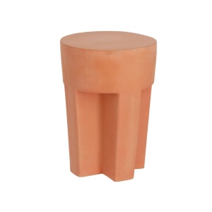 Masa laterala exterior maro din ceramica 33 cm Vilena Kave Home