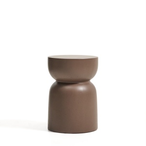 Masa laterala exterior maro din ciment 32 cm Garbet Kave Home