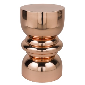 Masa laterala maro cupru din metal 30 cm Kinga Quiet Object