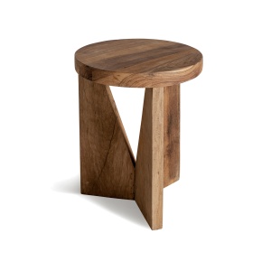 Masa laterala maro din lemn 46 cm Cotard Vical Home