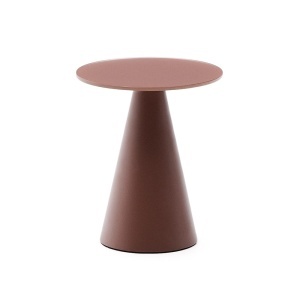 Masa laterala maro teracota din metal 35 cm Wilshire Kave Home