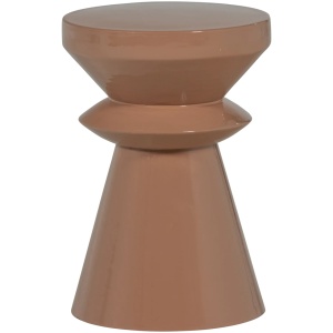 Masa laterala roz din metal 30 cm Fedde Woood
