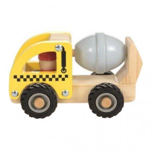 Masina de jucarie multicolora din lemn Cement Mixer Egmont Toys