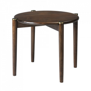 Masuta de cafea maro din lemn de mango 56 cm Mikka Cozy Living Copenhagen