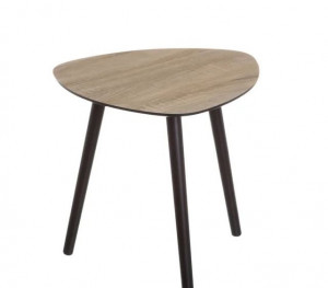 Masuta de cafea maro/neagra din MDF si lemn 40x40 cm Ela The Home Collection