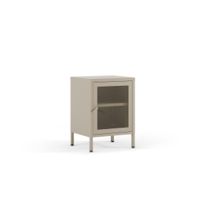 Noptiera bej nisipiu din metal Fayna The Home Collection