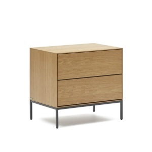 Noptiera maro din metal Vedrana Kave Home