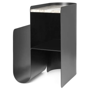 Noptiera neagra din metal Vault Ferm Living