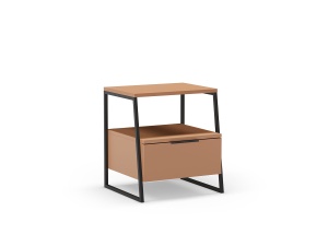 Noptiera neagra/maro teracota din metal Velia The Home Collection