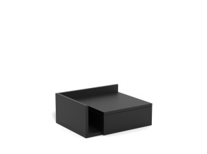 Noptiera neagra pentru perete Ashlan Square Quiet Object
