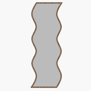 Oglinda alba/maro 40x120 cm Safi The Home Collection