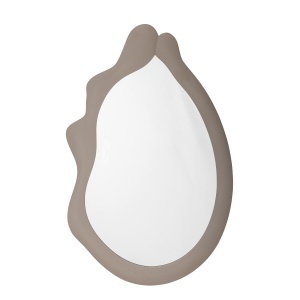 Oglinda asimetrica bej din sticla 60x94 cm Aika Bloomingville