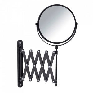 Oglinda cosmetica extensibila neagra din metal 38x50 cm Telescope Exclusive Wenko