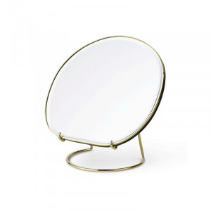 Oglinda de masa ovala maro alama din metal 20x21 cm Pond Ferm Living