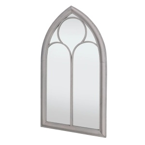 Oglinda decorativa gri din metal 61x112 cm Church Esschert Design