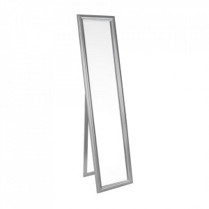 Oglinda dreptunghiulara argintie din lemn 40x170 cm Sanzio Bizzotto