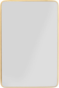 Oglinda drepunghiulara aurie din sticla si MDF 64x94 cm Jetset Kare