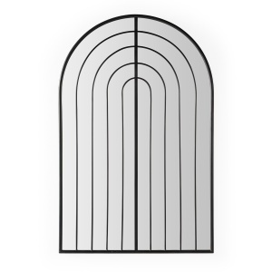 Oglinda ovala neagra din metal 76x116 cm Jacob Thai Natura