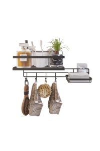 Organizator pentru bucatarie negru din metal SY303-B The Home Collection