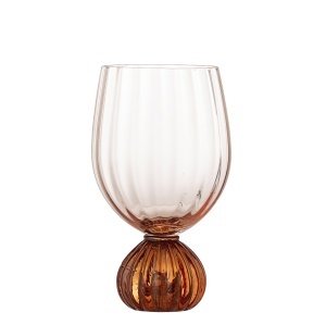 Pahar de vin roz din sticla 430 ml Taurin Bloomingville