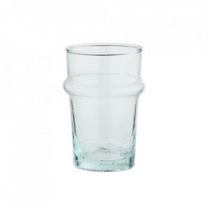 Pahar transparent din sticla reciclata 6x9 cm Beldi Madam Stoltz