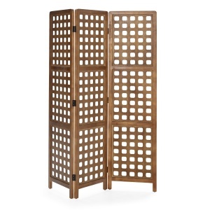 Paravan maro din lemn 143x183 cm Fern Thai Natura