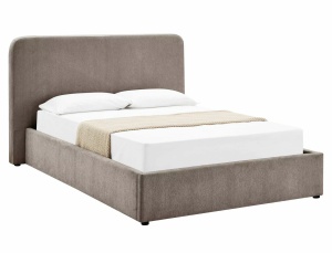 Pat bej inchis din textil 160x200 cm Lumia The Home Collection