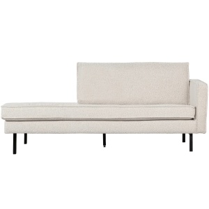 Pat de zi crem din textil 203 cm Rodeo Boucle Right Woood