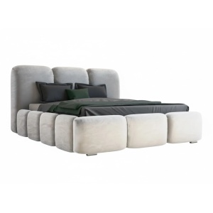 Pat gri cenusiu din catifea 140x230 cm Honor FURPOL