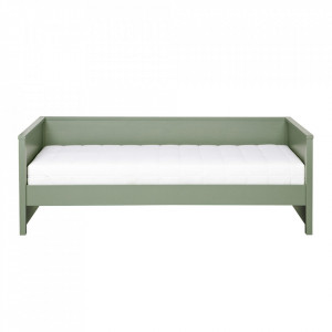 Pat verde din lemn 90x200 cm Nikki Woood
