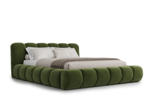 Pat verde inchis din textil 180x200 cm Cloud Komodo FURPOL
