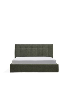 Pat verde muschi din textil 150x200 cm Darnela Chenille Kave Home