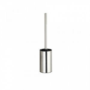 Perie toaleta argintie din metal Detroit Set Wall Wenko