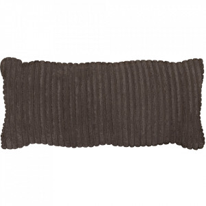 Perna dreptunghiulara maro mud din textil 30x70 cm Bean Woood