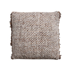 Perna patrata crem/maro din bumbac 50x50 cm Baruch Vical Home