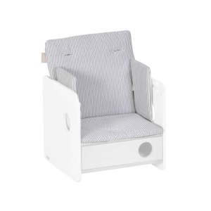 Perna pentru sezut alba/albastra din bumbac 58x65 cm Nuun Kave Home