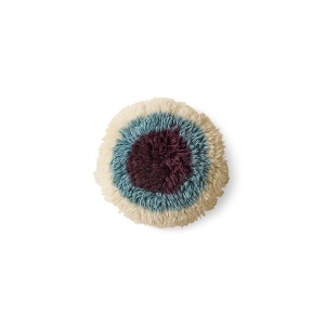 Perna rotunda multicolora din fibre naturale 40 cm Fluffy HKliving
