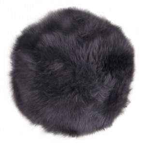 Perna sezut gri din fibre naturale 35 cm Lambskin House Nordic